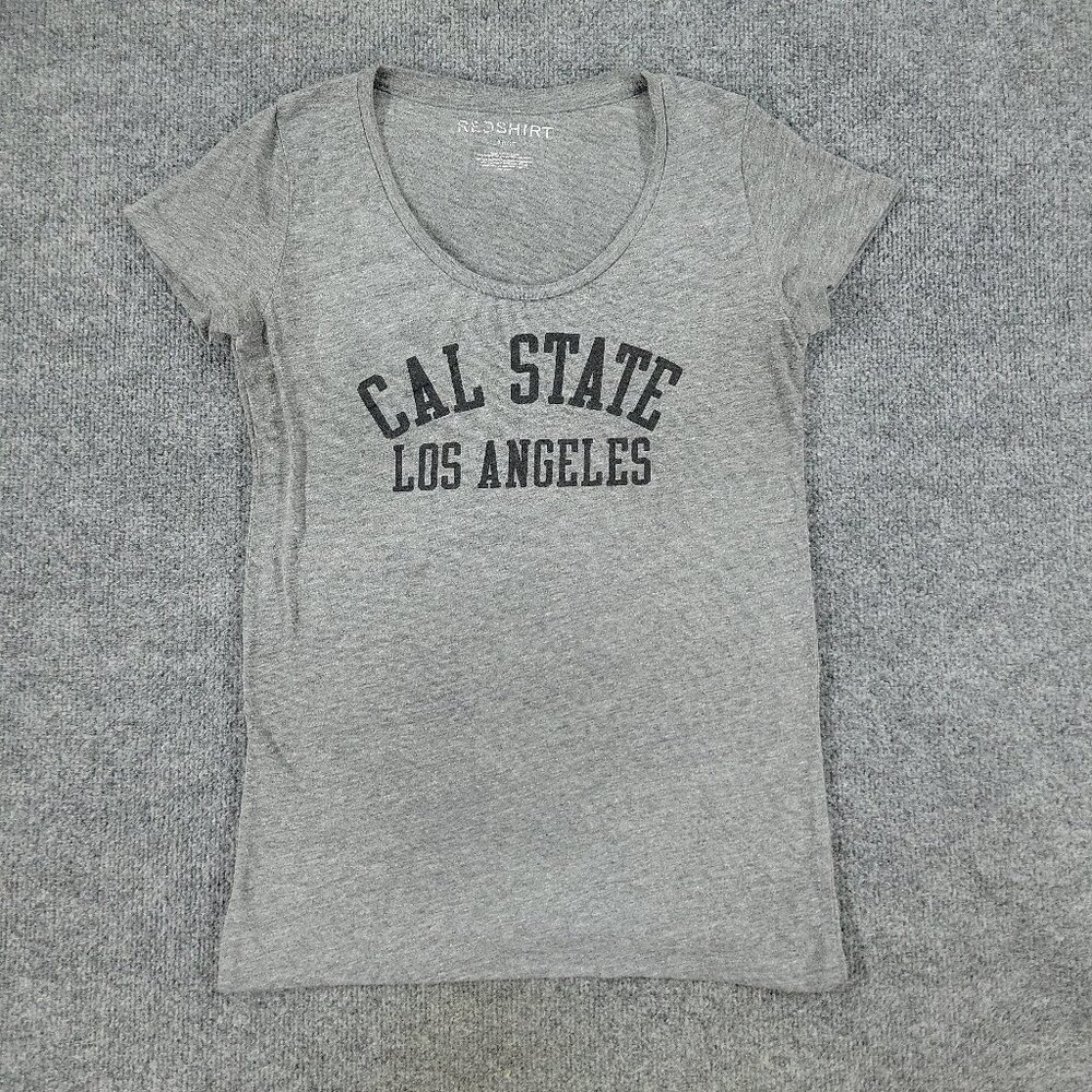 Redshirt Shirt Girl's Large Gray Cal State Los Angeles University Short Sleeve